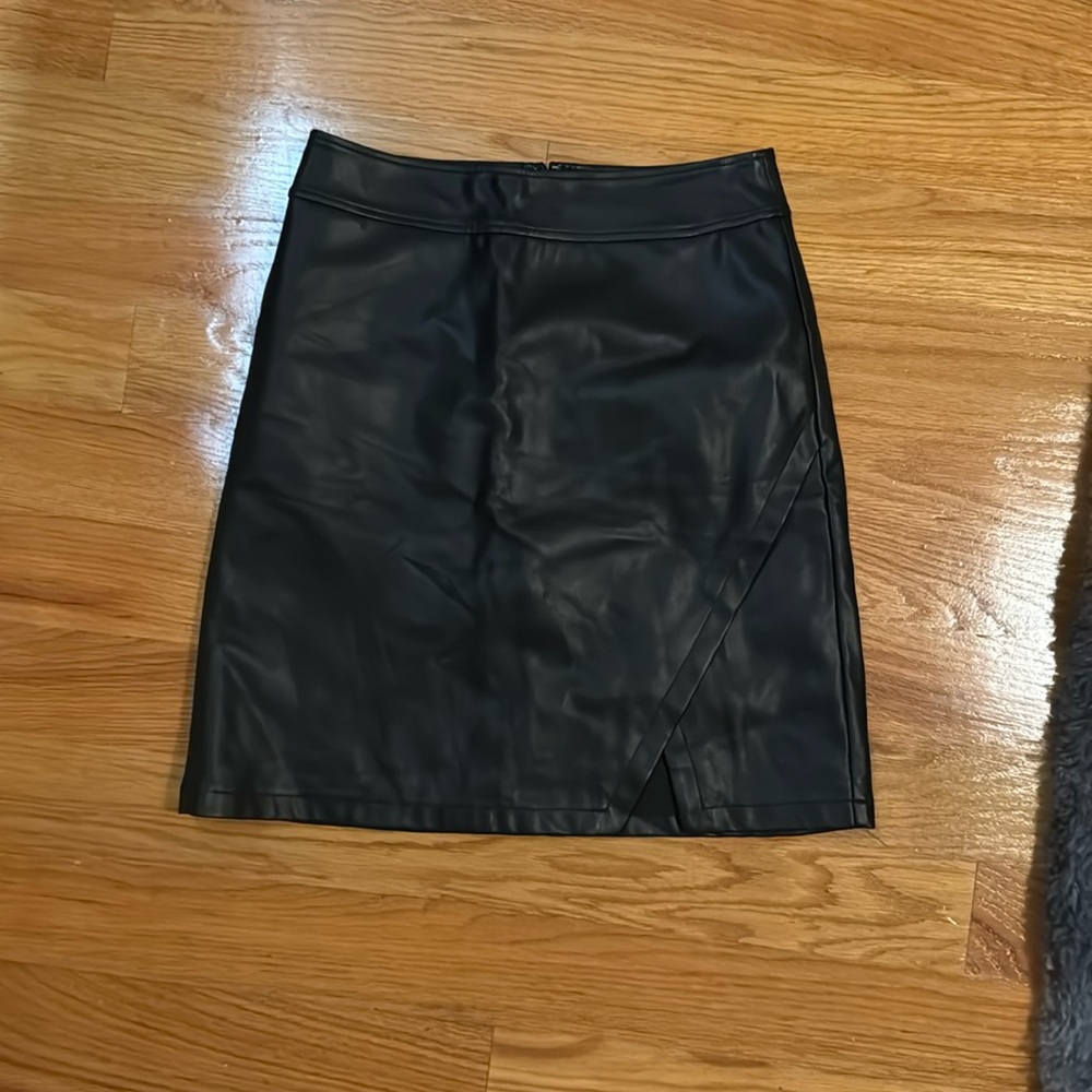 LOFT leather skirt
